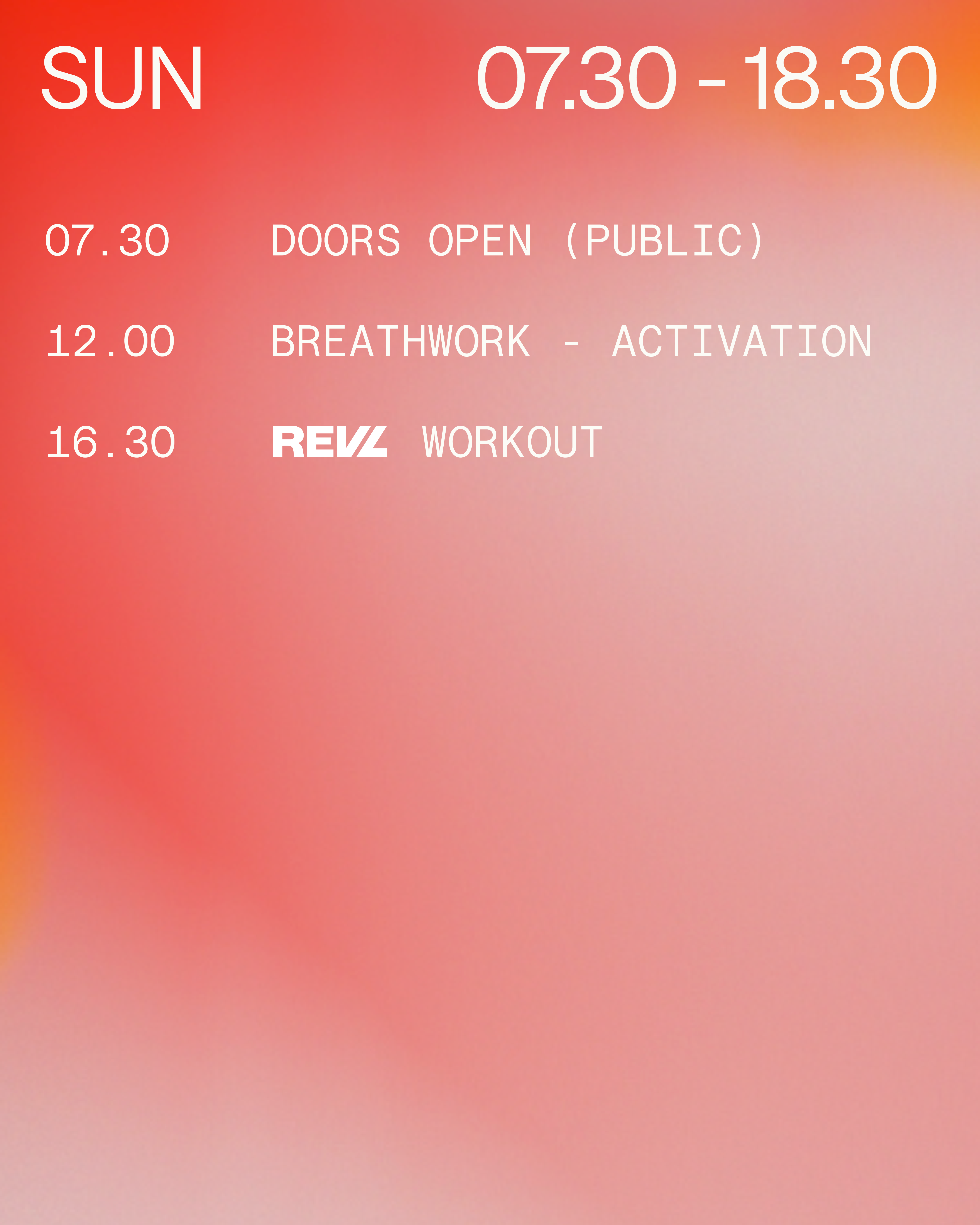 Schedule for SUN