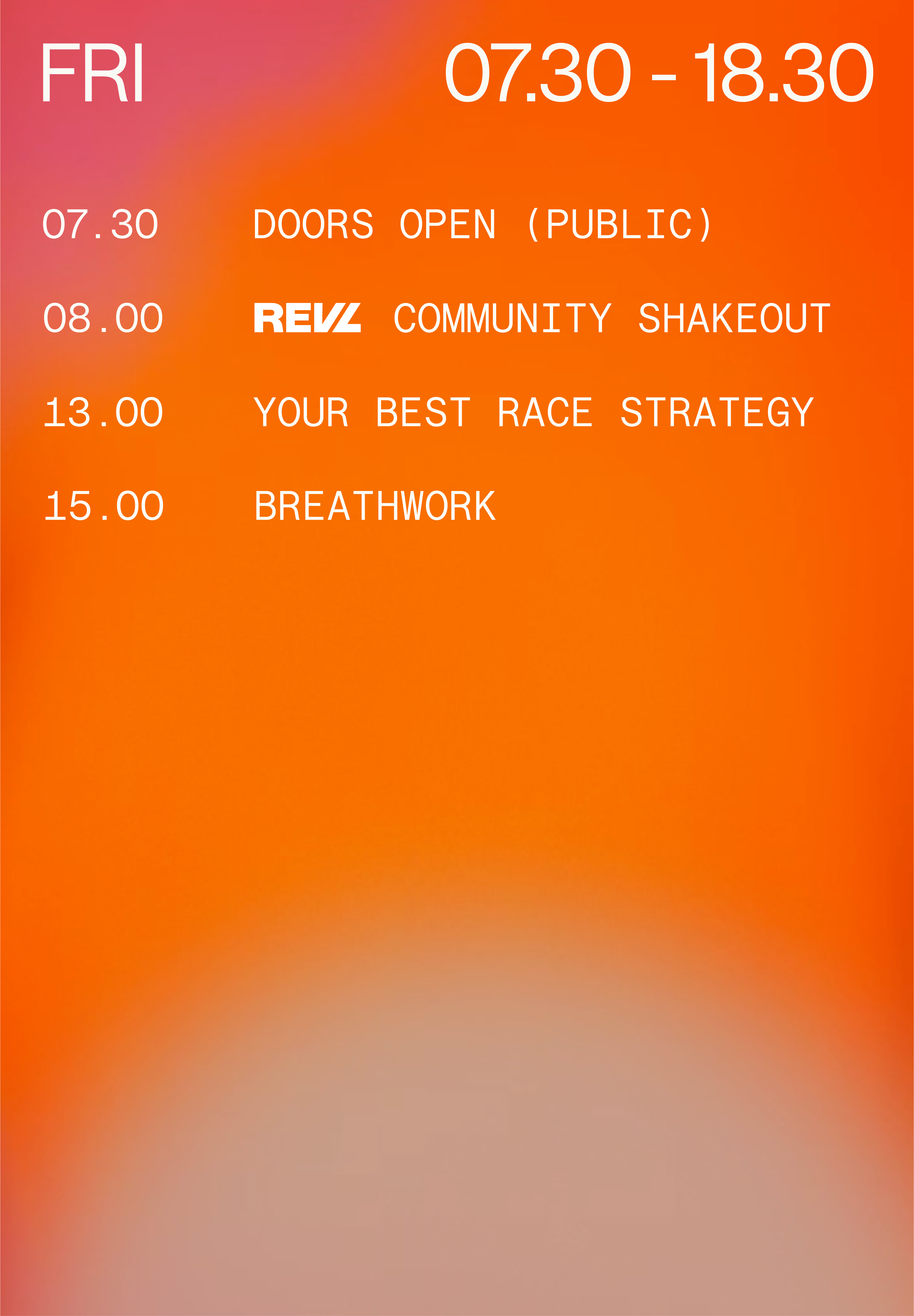 Schedule for FRI
