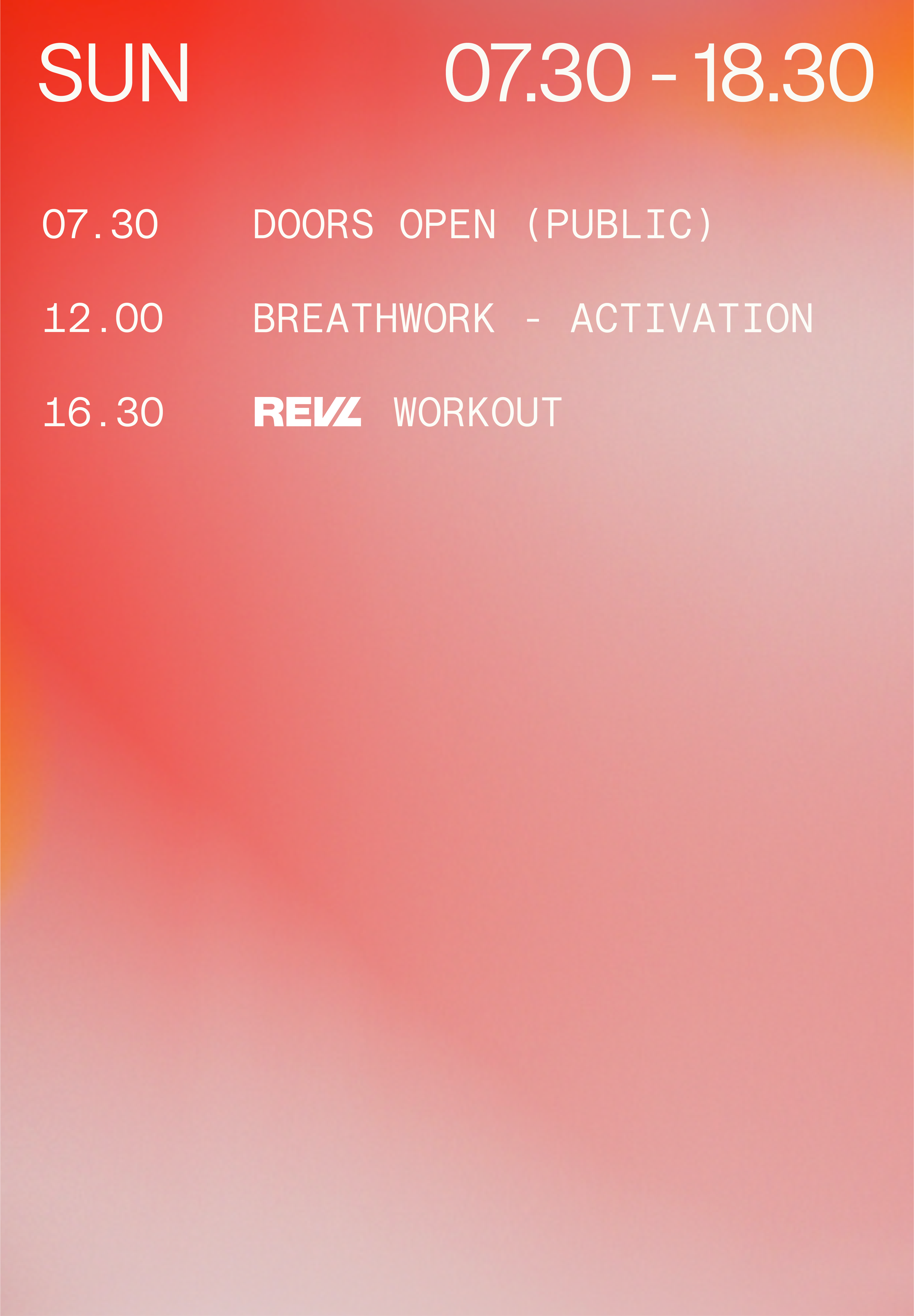 Schedule for SUN